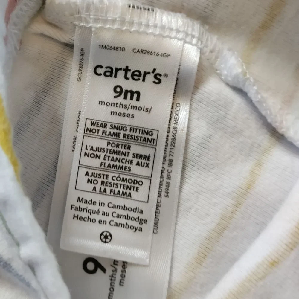 Carters leggings 9 months rainbow striped boho spring summer baby girl cotton